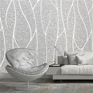 3D Stripe Non Woven Wallpaper Roll TV Background Wall 950cm (L)