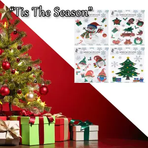 Christmas Stickers 1 x Varied Design 21cm x 21cm Christmas Themed