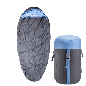 Capsule Sleeping Bag Single Stylish, Warm, Easy To Pack Bag  Blue Black Capsule