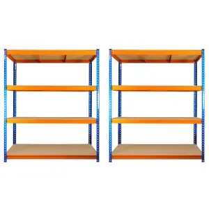 2 Bays of 4 Tier ULTRA HEAVY DUTY Storage Racking 1800h x 1500w x 450d mm 350kg