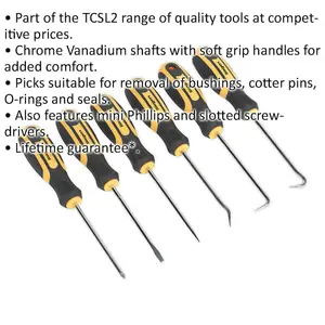 6 Pack Precision Microtip Screwdriver and Pick Hook Set for DIY Enthusiasts