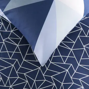 Geometric Shapes Duvet Cover with Pillowcase Set Bedding Quilt