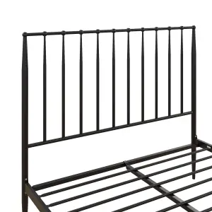 Giulia Modern Metal Bed Black, Double