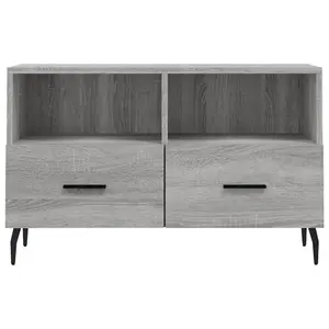 Berkfield TV Cabinet Grey Sonoma 80x36x50 cm Engineered Wood