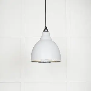 Hammered Nickel Brindley Pendant in Flock