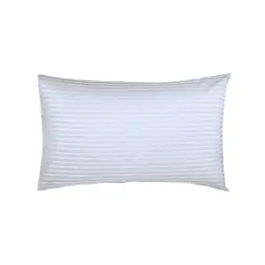 Belledorm 540 Thread Count Satin Stripe Housewife Pillowcases (Pair) White (One Size)