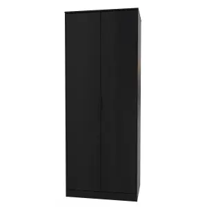 Madrid 2 Door Wardrobe in Black Ash (Ready Assembled)