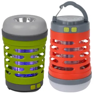 URBNLIVING USB Rechargeable Insect Repeller Lamp Mosquito Fly Killer Trap Zapper Portable Tent Light for Travel Camping