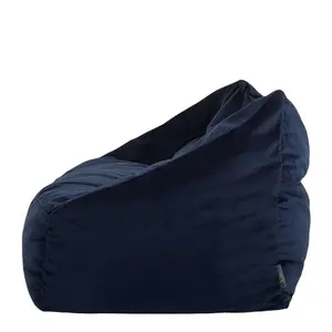 icon Cecilia Bean Bag Sofa Midnight Blue Giant Velvet Bean Bag Chair