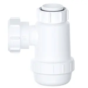 SPARES2GO Waste Bottle Trap 38mm Shallow Bathroom Kitchen Sink Basin Bidet Urinal Seal (32mm 1.25")