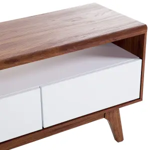 Beliani Scandinavian TV Stand Brown SYRACUSE