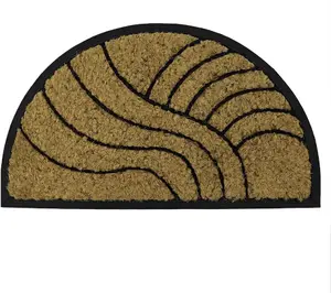 MantraRaj Half Round Door Mat Outdoor Heavy Duty Front Door Mat Comfort Halfmoon Coir Tuffscrape Anti Slip Entrance Mat