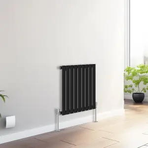 Right Radiators 600x612 mm Horizontal Single Flat Panel Designer Radiator Black