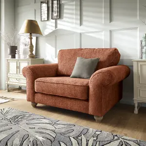 Ingrid Collection Cuddle Chair in Burnt Orange