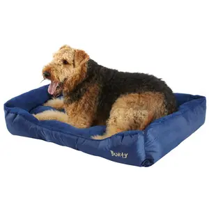 Bacup Polyester Pet Bed Blue / XXLarge (105 cm L x 80 cm W)