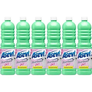 Asevi Concentrated Floor Cleaner Liquid, 1L, Pet Pack Of 6