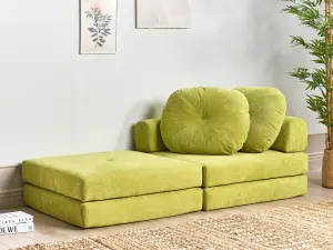 Beliani Modern Sofa Bed OLDEN Light Green