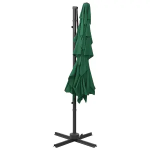 Berkfield 4-Tier Parasol with Aluminium Pole Green 250x250 cm