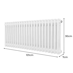 Traditional 2 Column Radiator - 300 x 1012 mm - White