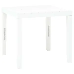 Berkfield Garden Table White 78x78x72 cm Plastic