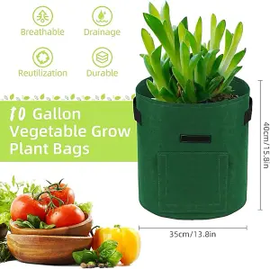 Haven 7 Gallon Garden Vegetable and Plant Cultivation Grow Bags - Green