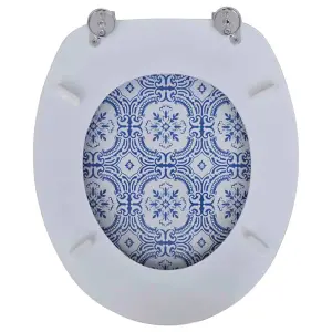 Toilet Seat with MDF Lid Porcelain Design