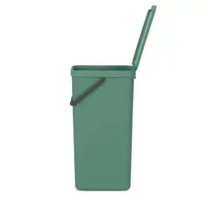 Brabantia Sort & Go Tall Fir Green Plastic Recycling bin - 40L Freestanding