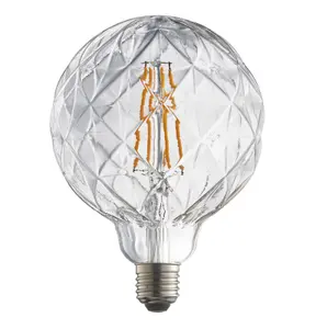 LED Filament Lamp Bulb Clear Glass 4W LED E27 Warm White Groove Bulb