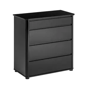 Interiors by Premier Moritz Black High Gloss 4 Drawer Chest