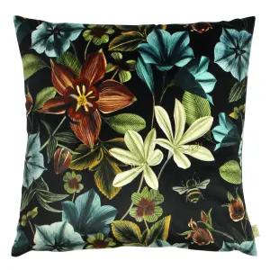 Evans Lichfield Midnight Garden Floral Rectangular Feather Rich Cushion