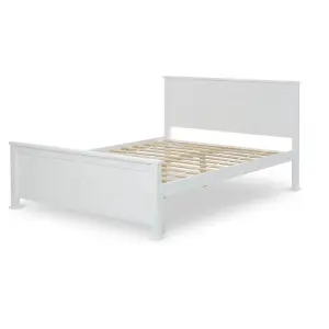 Rest Relax Malvern White Wooden Bed Frame - King 5ft