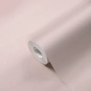 Galerie Maison Charme Pink Polka Dot Motif Wallpaper Roll