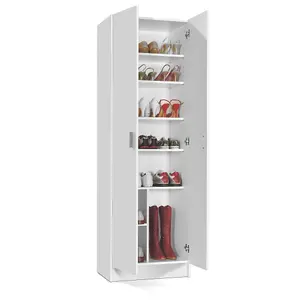 VITA 2 Door Utility Storage Shoe Cupboard in Matt White