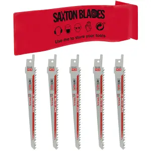 Saxton 150mm Reciprocating Sabre Saw Wood Blades R644D, Pack of 5