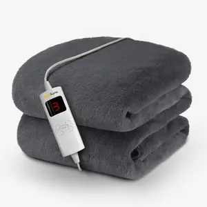 Cosi Home Faux Fur Electric Heated Throw - Grey