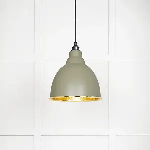 Hammered Brass Brindley Pendant in Tump