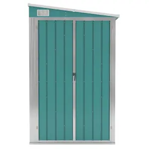 Berkfield Wall-mounted Garden Shed Green 118x100x178 cm Galvanised Steel