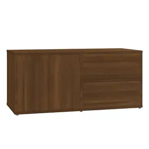 Berkfield TV Cabinet Brown Oak 80x34x36 cm Engineered Wood