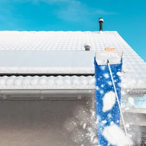 Costway 170-750CM Snow Roof Rake Adjustable Snow Cleaning Tool Lightweight Roof Rake