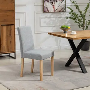 Maiolo Fabric Dining Chairs - Set of 2 - Grey