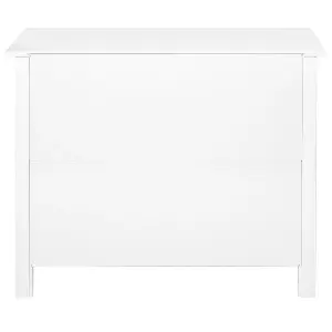 Beliani Rustic 3 Drawer Chest White TORRANCE