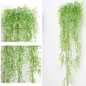 Artificial Golden Willow Hanging Flowers Simulation Plant Decoration