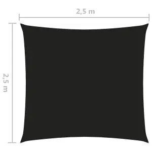 Berkfield Sunshade Sail Oxford Fabric Square 2.5x2.5 m Black