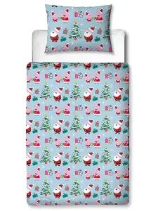 Peppa Pig Santa Junior Christmas Duvet Cover Set