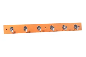 Single 6 Hook rail, (L)670mm