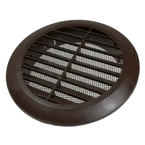 Brown Circle Round Air Vent Fit 100 to 150 mm Round Ducting Ventilation Cover Supply Fly Net