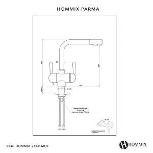 Hommix Parma Copper 3-Way Tap (Triflow Filter Tap)