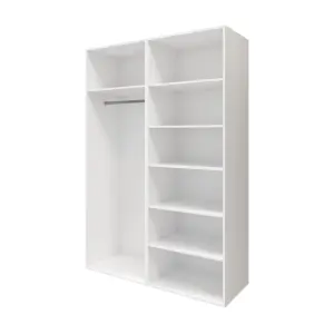 GoodHome Atomia White Particle board Wardrobe (H)2250mm (W)1500mm (D)655mm