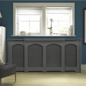 Cambridge Medium Grey Radiator cover 936mm(H) 2000mm(W) 220mm(D)