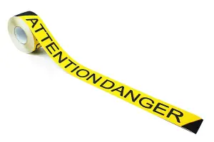 Black and Yellow Attention Danger Anti-Slip Tape ( 75mm x 18.3mm )